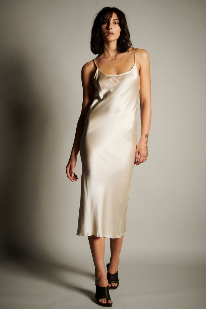 Minimal Slip Dress - Sage - KESNYC.COM