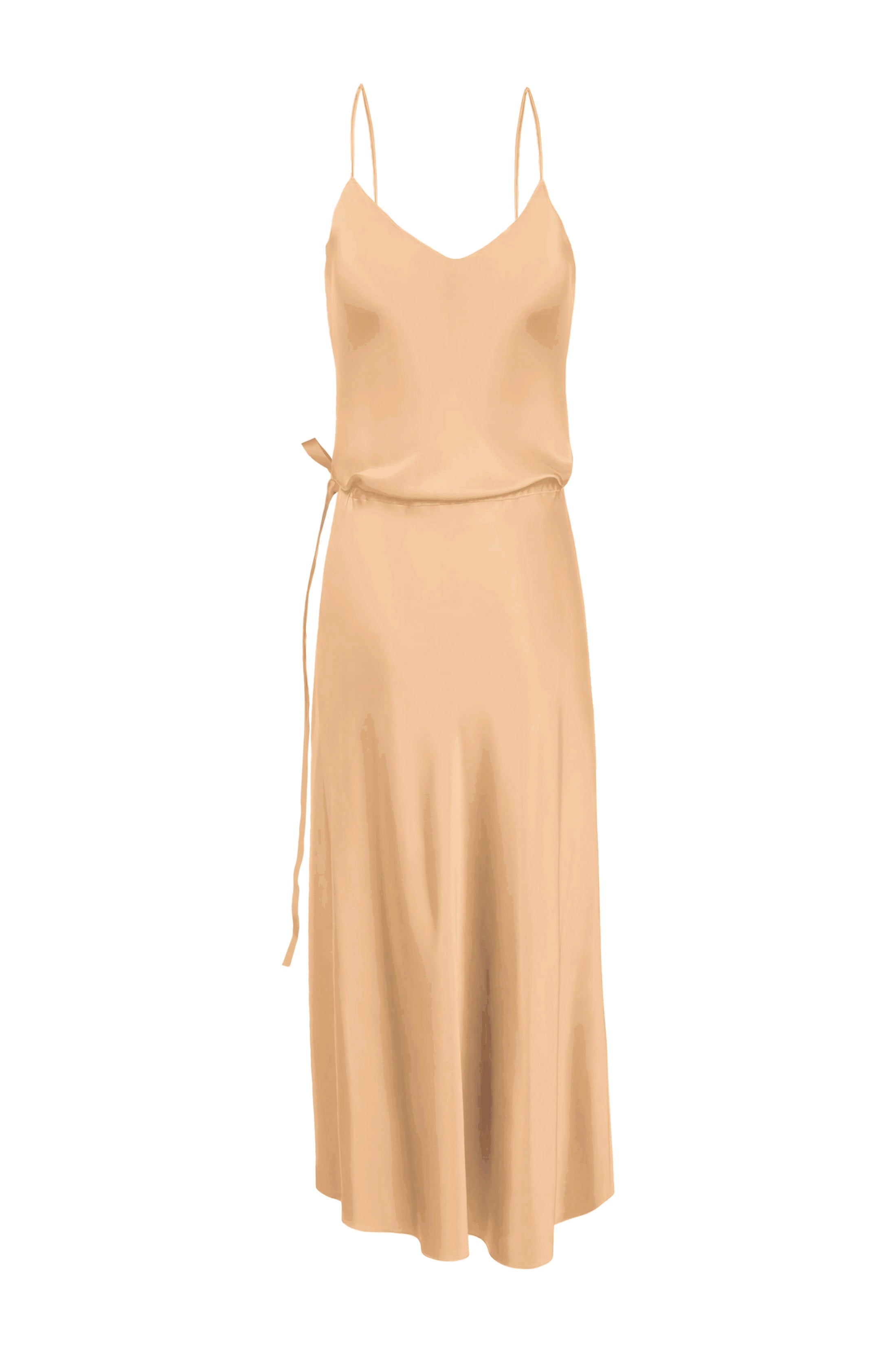 BM Nane Cowl Neck Silk Dress - Nude – KES