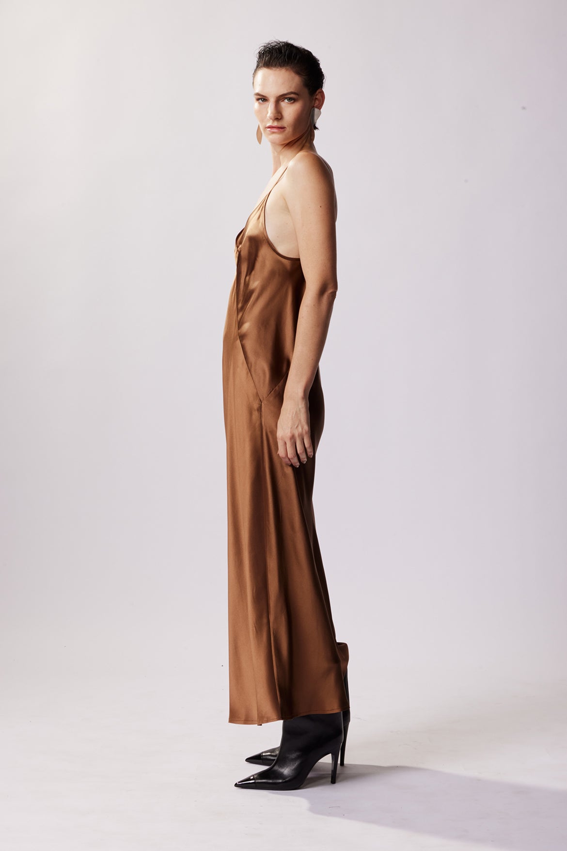 kes silk dress Asymmetrical Satin Dress | Long Sleeve Wrap Dress