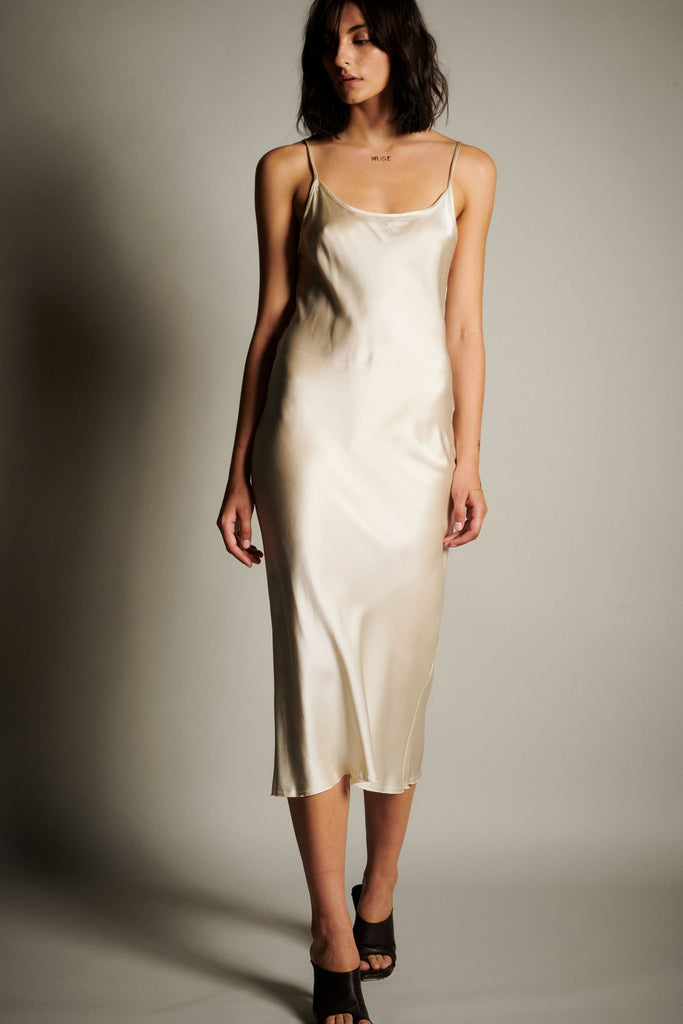 Minimal Slip Dress - Walnut - KESNYC.COM