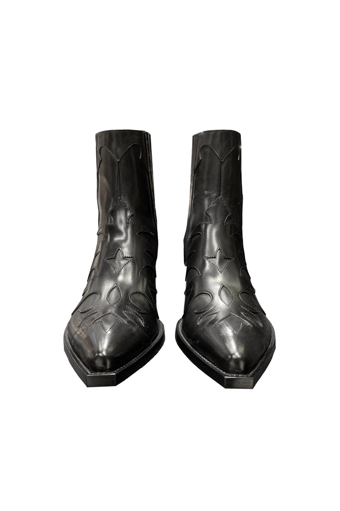 Sartore Western-style leather boots - Black