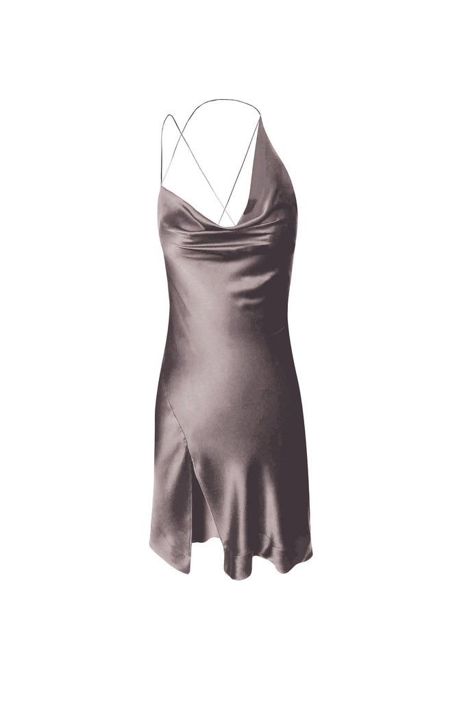 kes silk dress Elongated Slip Dress | Hand-Sewn Silk | Recycled Patched Dress