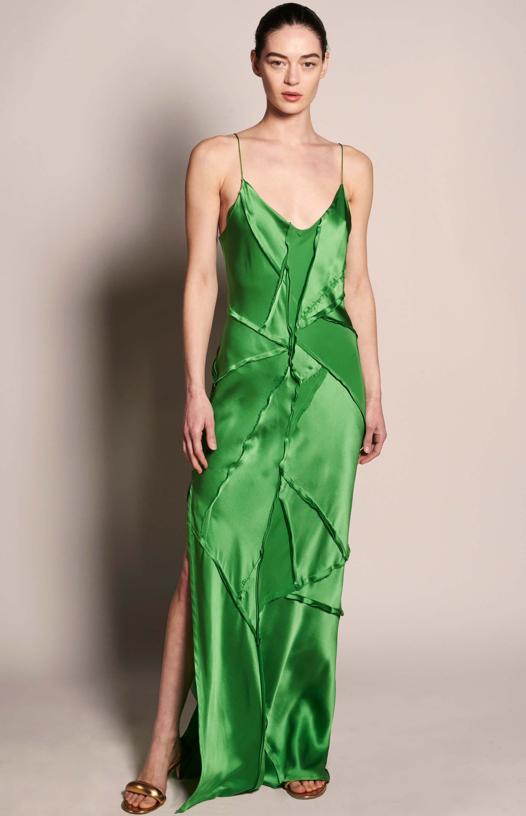 green scaly dress green scaly dress Avialee Green Asymmetric-Neck Maxi Dress With  Gathered-Detailing And  Club L London