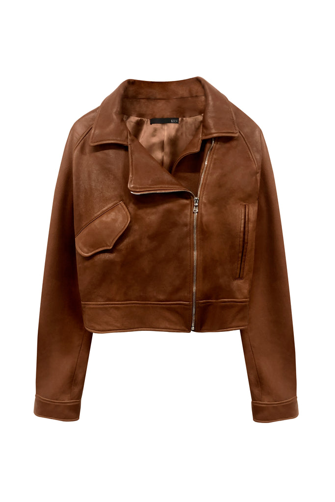 The Bell Rock Oversized Leather Jacket - Sedona | KES.COM