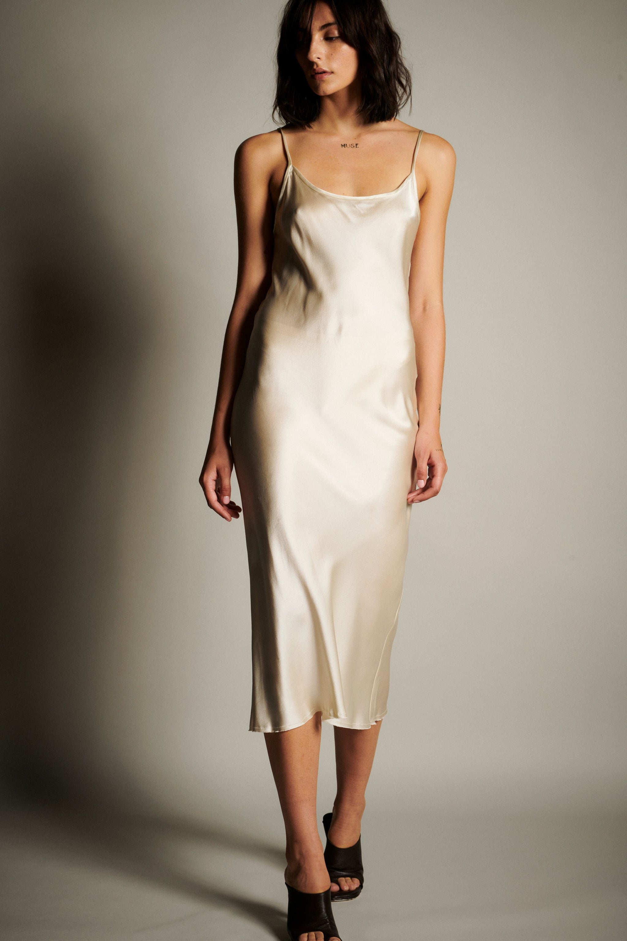Sage slip dress discount