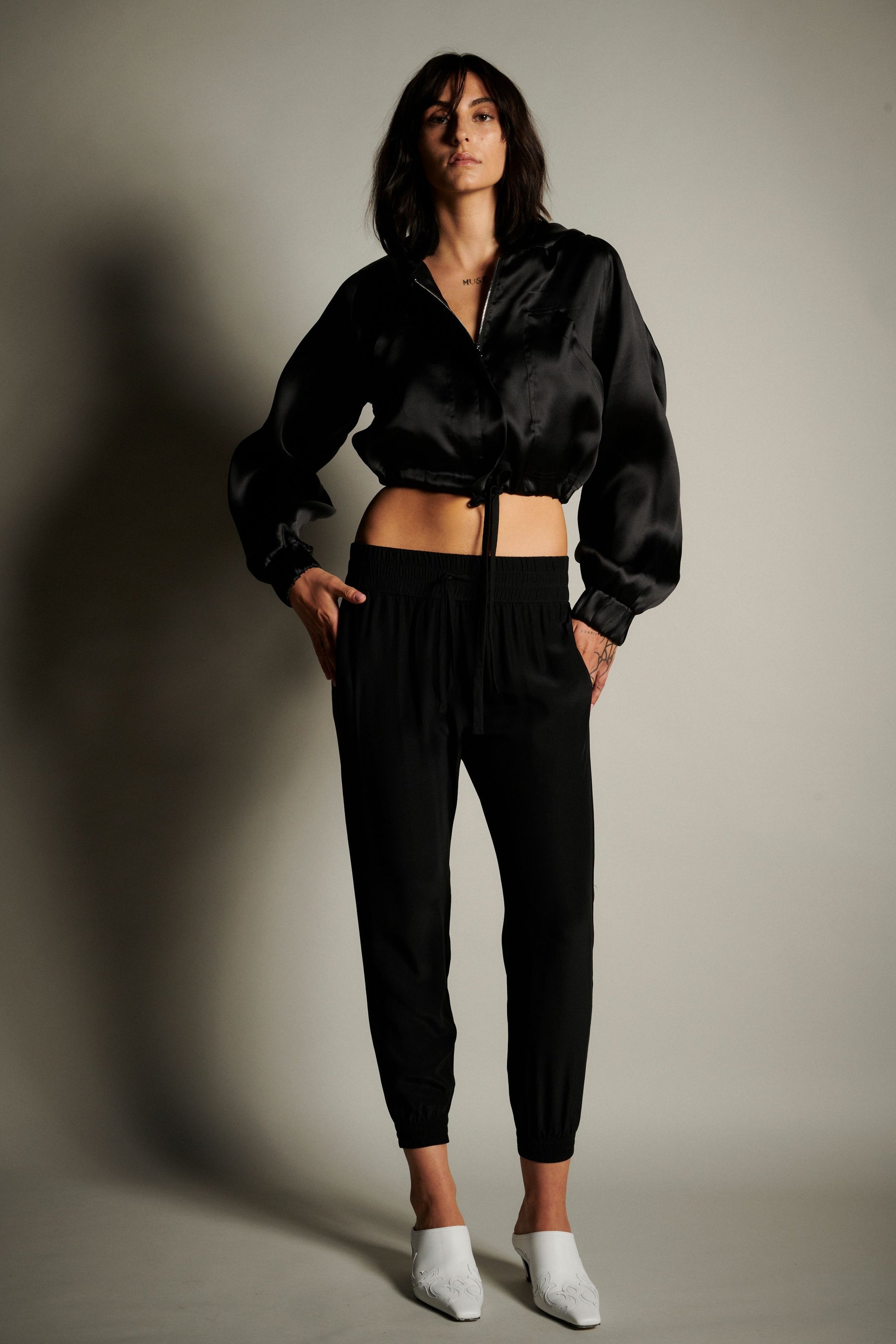 Black Silk Joggers KES