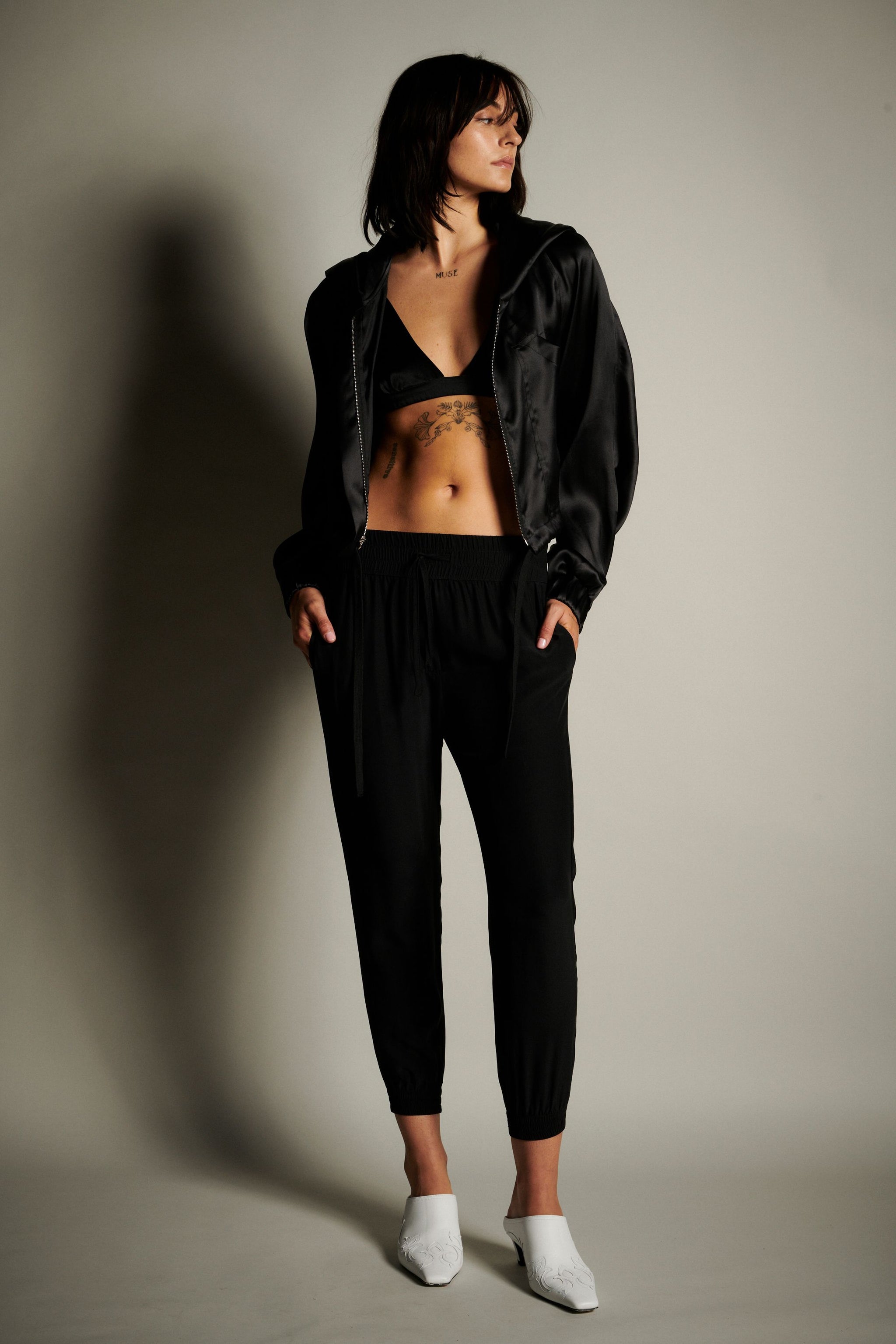 Silk joggers womens best sale