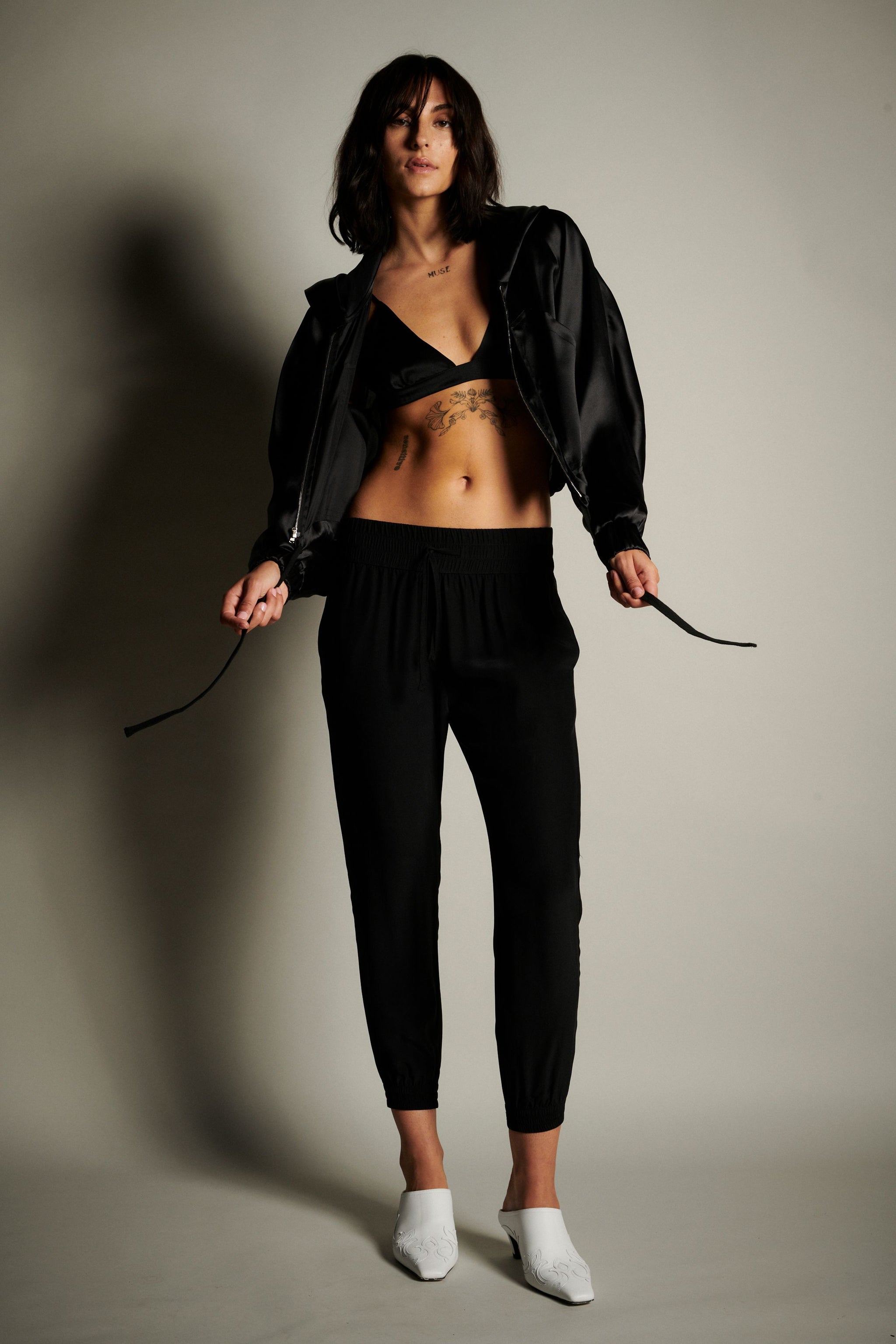 Black Silk Joggers KES