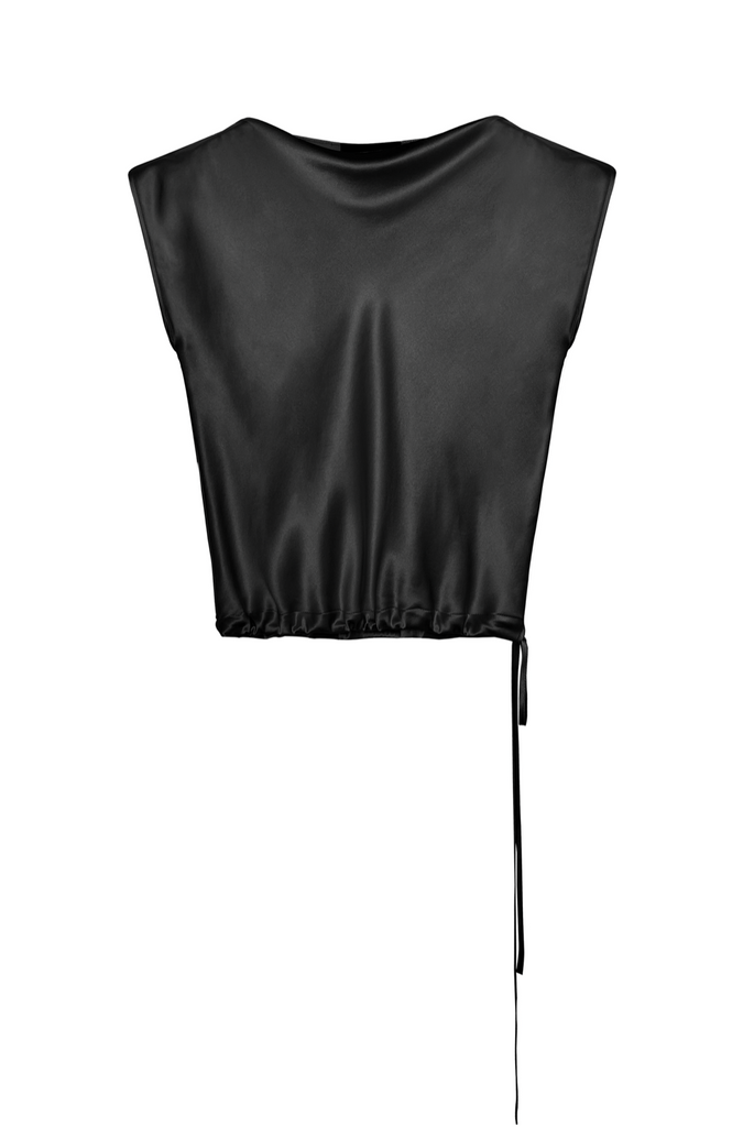 Salacia Cap Sleeve Blouse - Black - KESNYC.COM