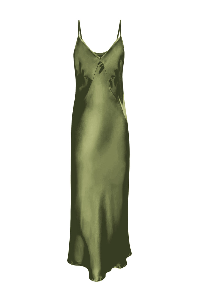 Triangle Slip Dress - 7/8  - Sage - KESNYC.COM