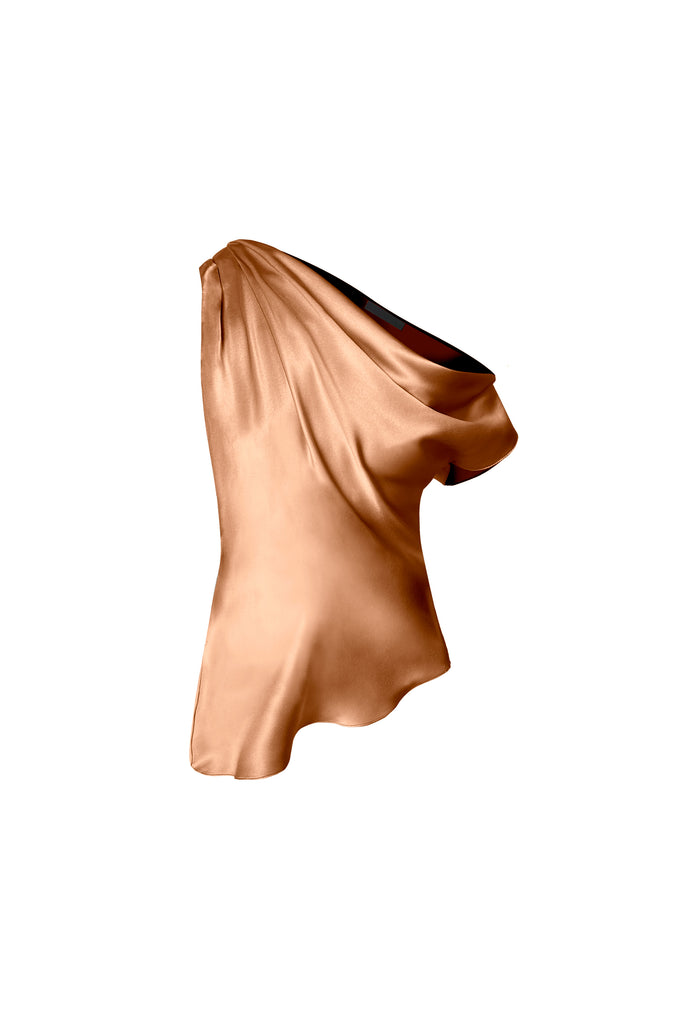 Venus Drop Shoulder Top - Terracotta - KESNYC.COM