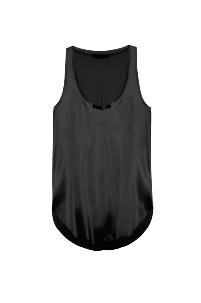 Raw Edge Tank Top - Black - KESNYC.COM