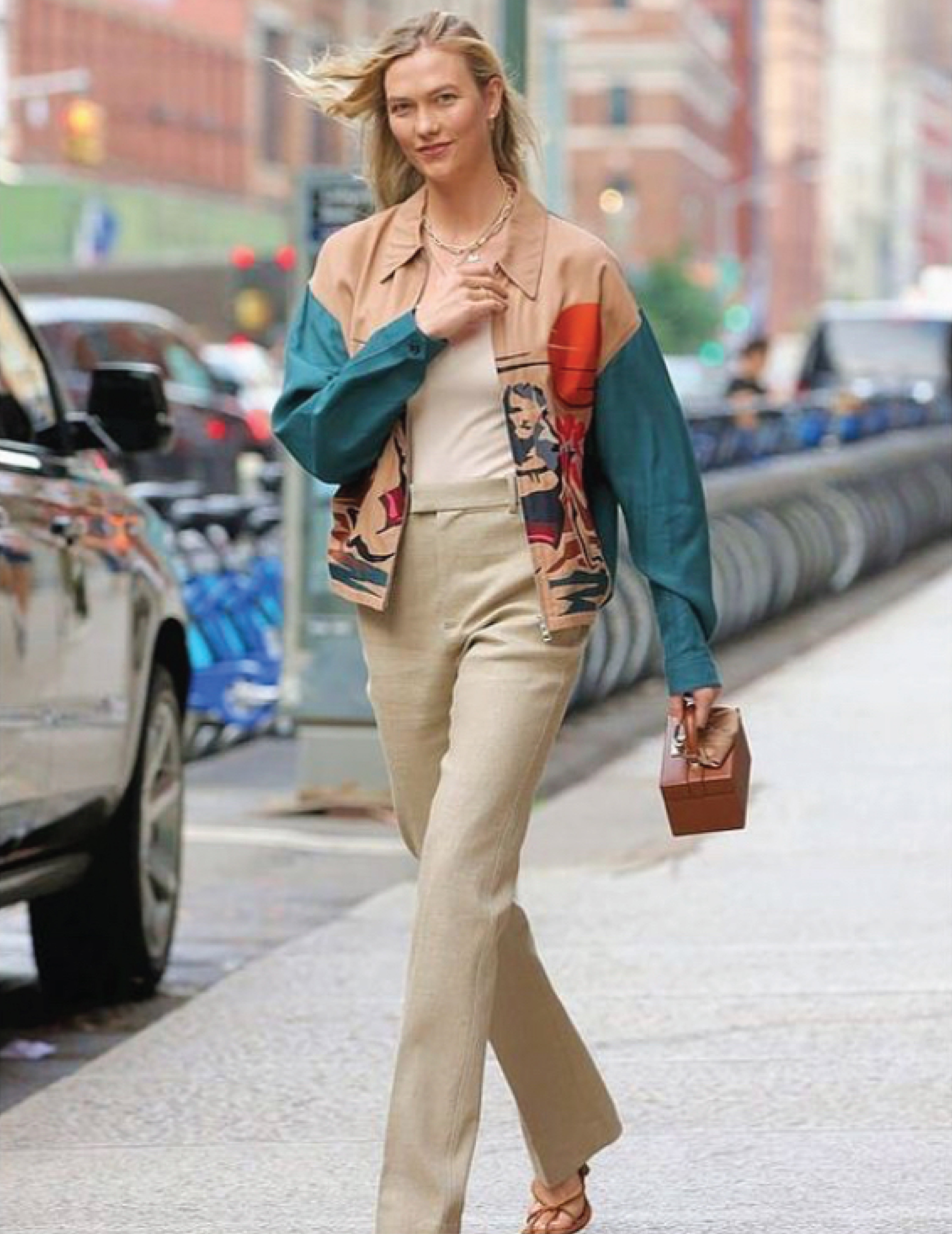 	Karlie Kloss in Peace Silk Mask