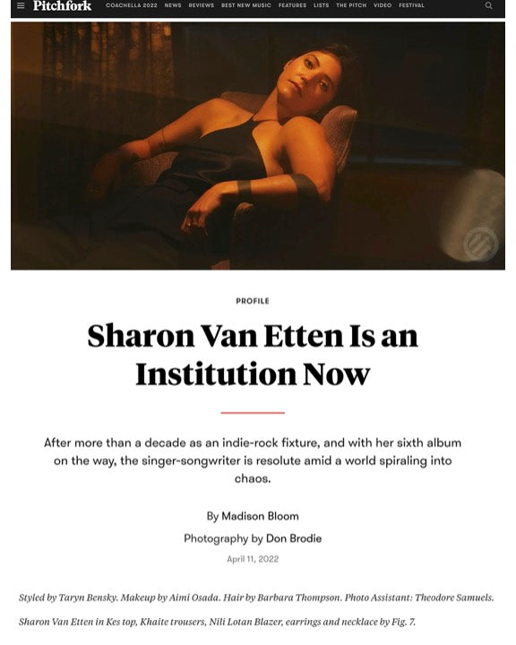 KES PRESS: PITCHFORK - Sharon Van Etton Is An Institution Now