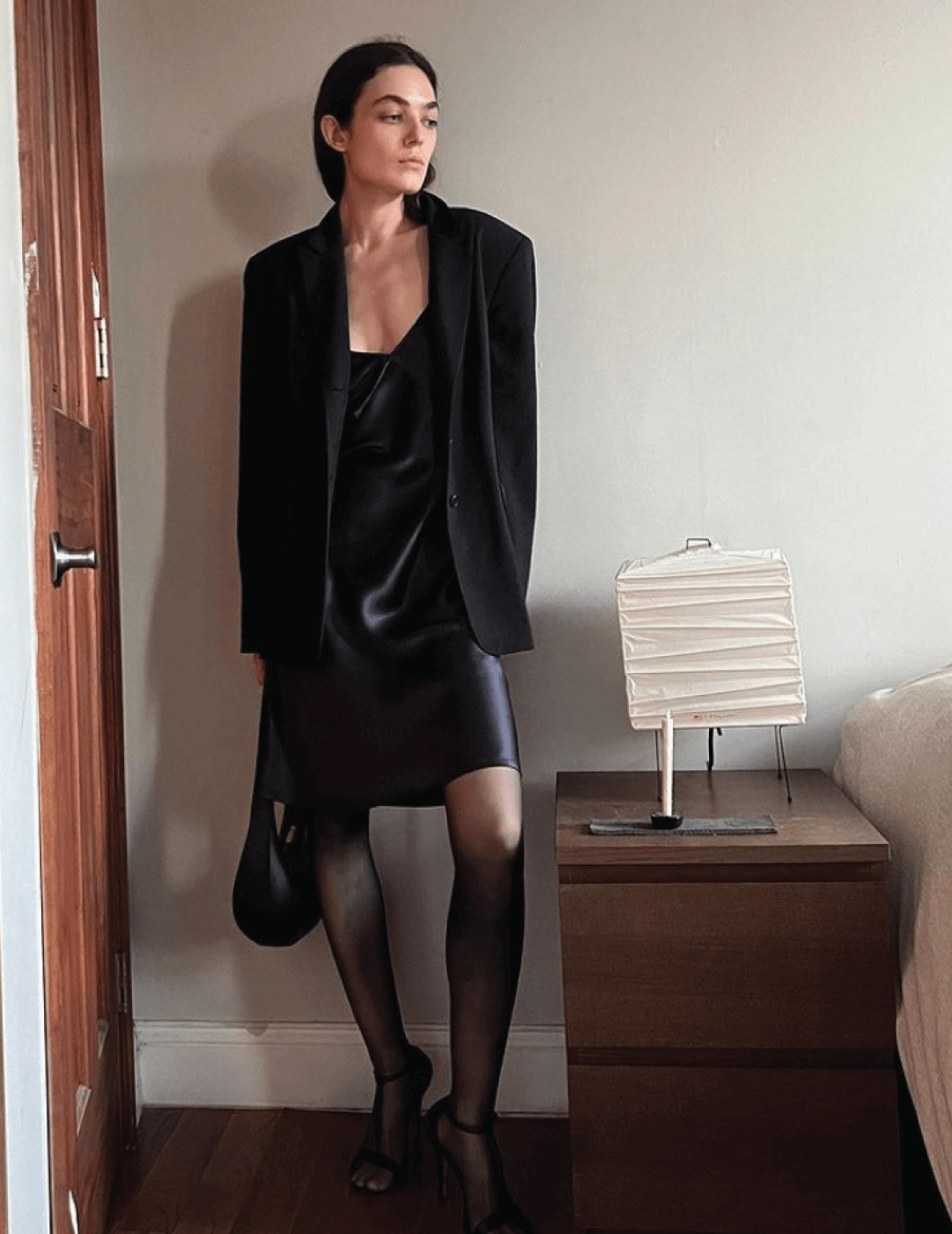 EMILY BONITA IN KES MINI TRIANGLE SLIP DRESS