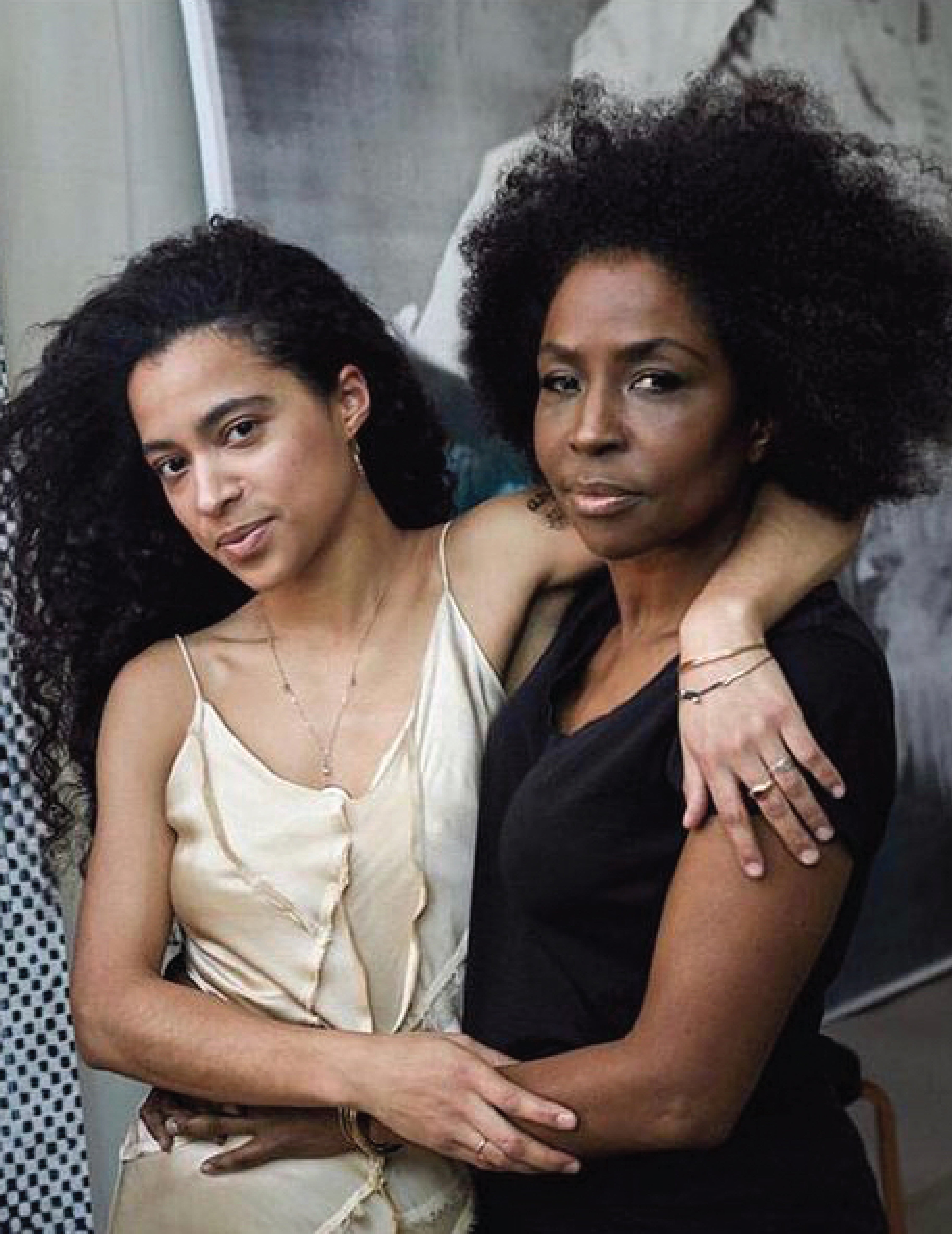 Lorna & Zora Simpson in KES Recycled Slip Dress