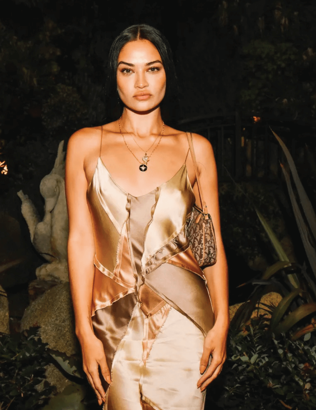 Desi Perkins in KES Time Out Set and Oversized Habotai Shirt