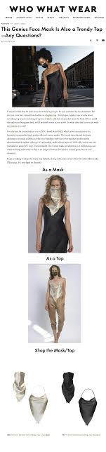 KES PRESS: WHOWHATWEAT, This Genius Face Mask is Also a Trendy Top