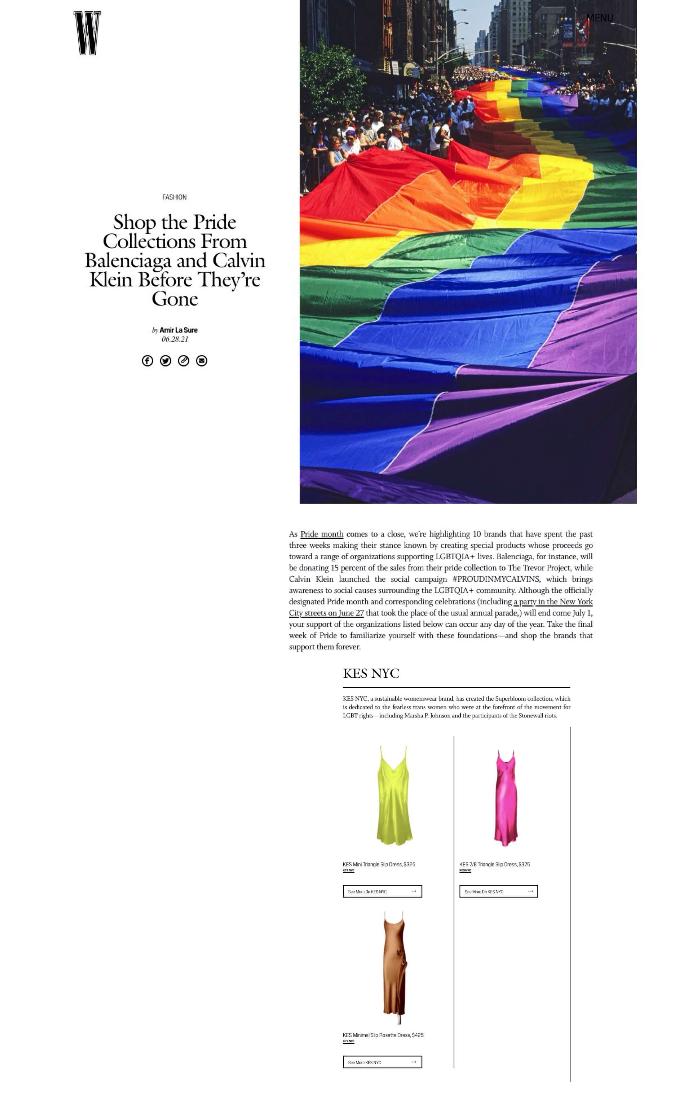 KES PRESS: W MAGAZINE, Shop the Pride Collection